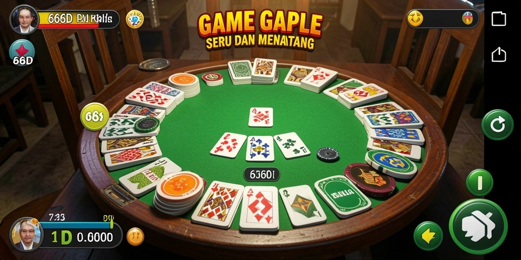 Gameplay Gaple yang seru dan menarik di 66D.