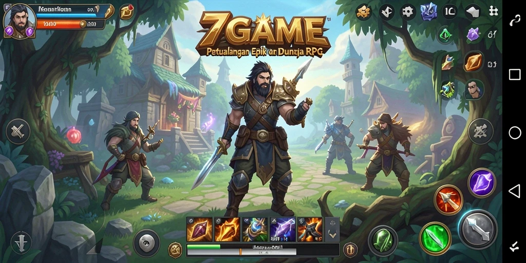 Screenshot dari gameplay <strong>7GAME</strong> dengan aksi seru dan karakter unik.