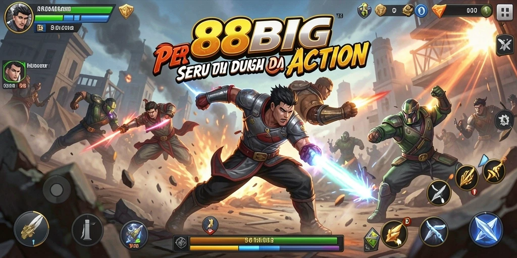 Tampilan gameplay seru di 88BIG dengan pertarungan yang mendebarkan.