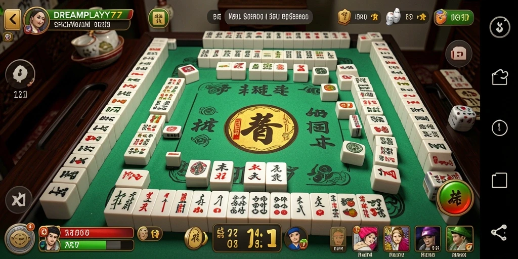 Tampilkan gameplay Mahjong yang menegangkan di DREAMPLAY77.