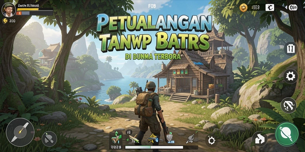 Screenshot menunjukkan momen eksplorasi di dunia terbuka yang luas.
