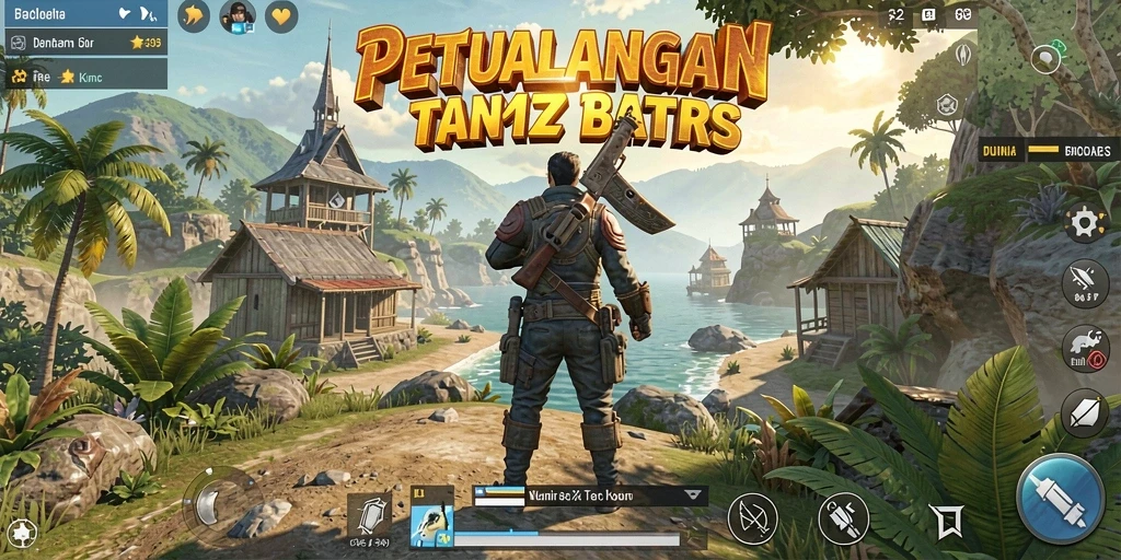 Screenshot gameplay F32 menampilkan eksplorasi dunia terbuka yang menawan.