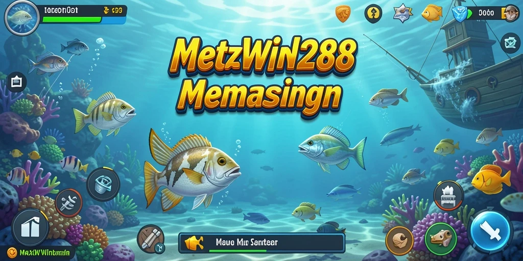 Screenshot gameplay <strong>MAXWIN288</strong> yang menunjukkan aksi menangkap ikan besar.