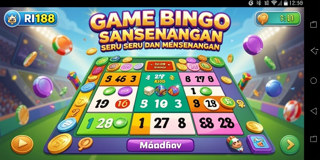Screenshot gameplay RI188 menunjukkan suasana seru permainan Bingo.