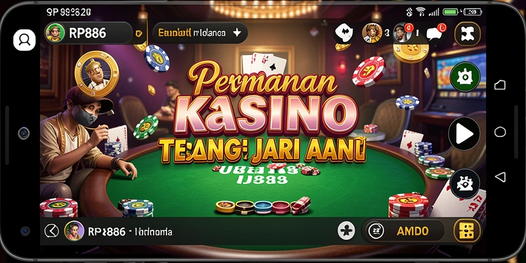 Screenshot RP886 menampilkan gameplay menegangkan di kasino.