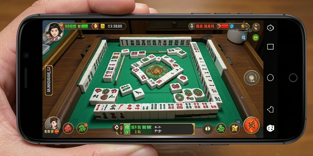 Screenshot T6 menunjukkan gameplay Mahjong yang mendebarkan.