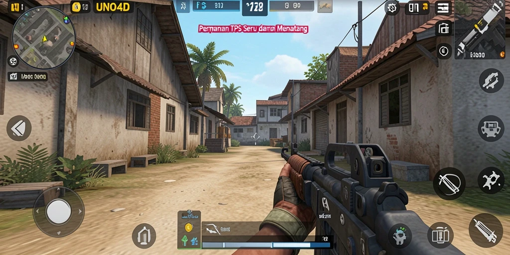 Tangkapan layar gameplay UNO4D yang seru di tengah aksi TPS.