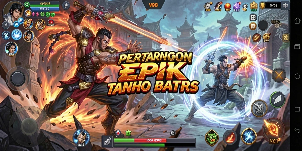 Tampilan seru dari pertarungan epic di V98.