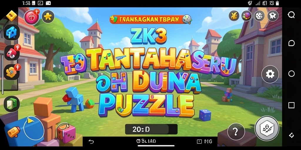 Tampilan gameplay ZK3 yang penuh warna dan menarik.